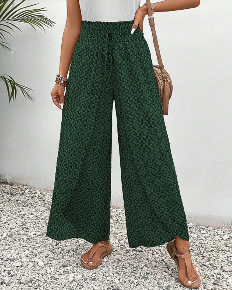 Stella | Lisette Trousers with Wide Legs and Geometric Print