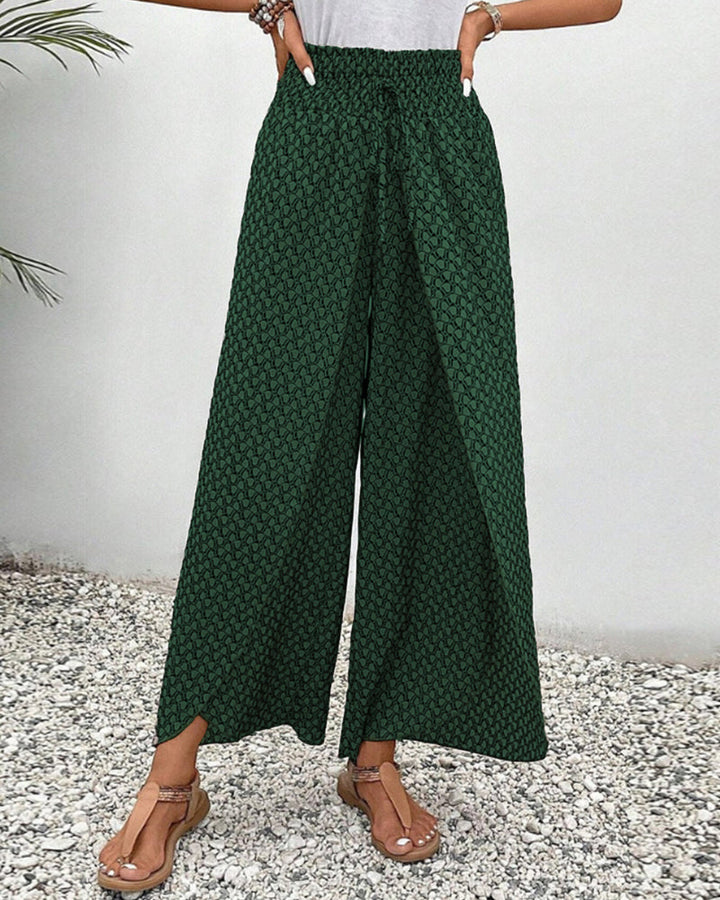 Stella | Lisette Trousers with Wide Legs and Geometric Print