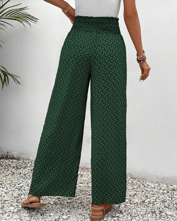Stella | Lisette Trousers with Wide Legs and Geometric Print