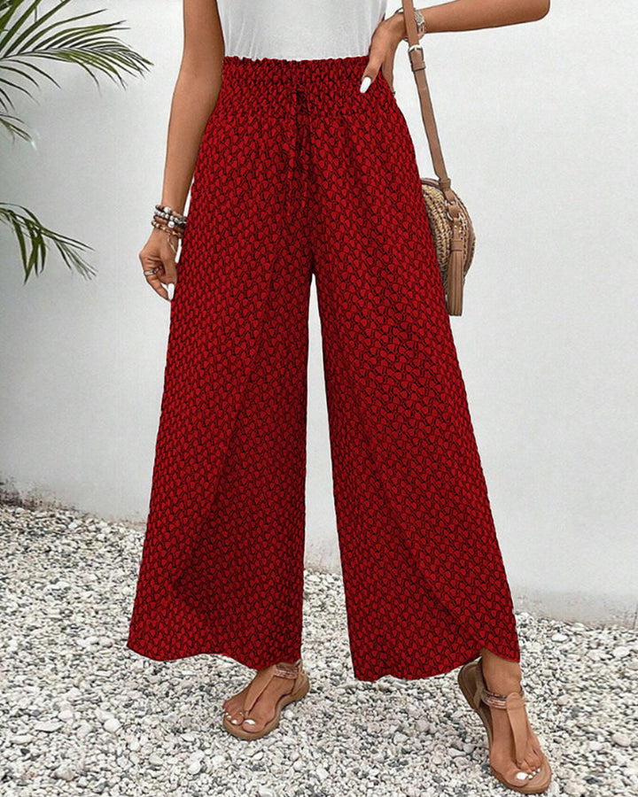 Stella | Lisette Trousers with Wide Legs and Geometric Print