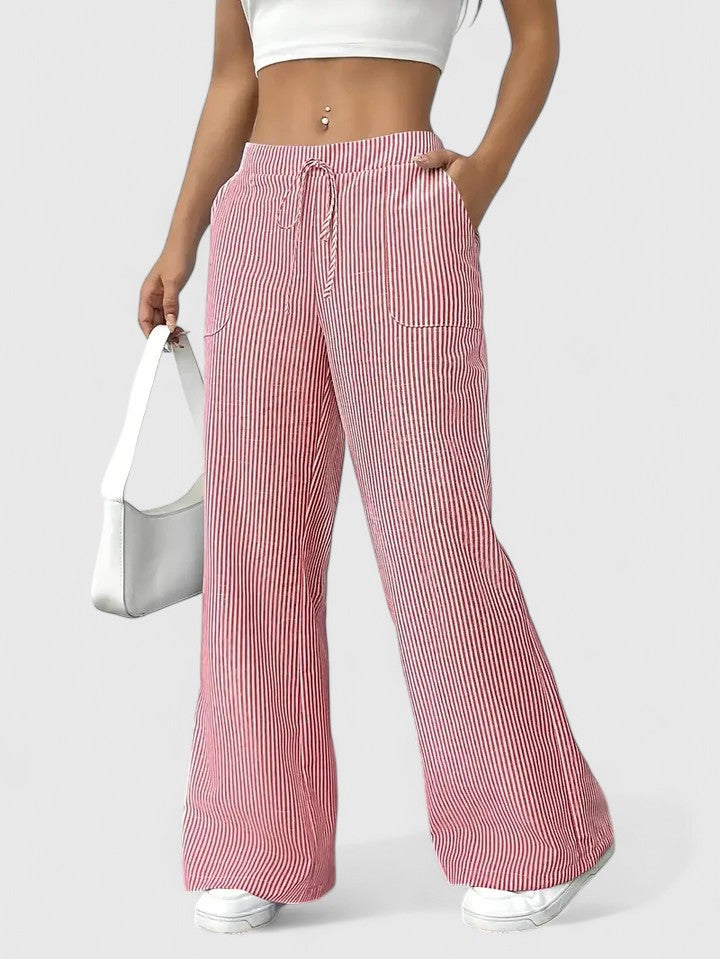 Birgit | Comfortable Wide Leg Trousers with Elegant Details
