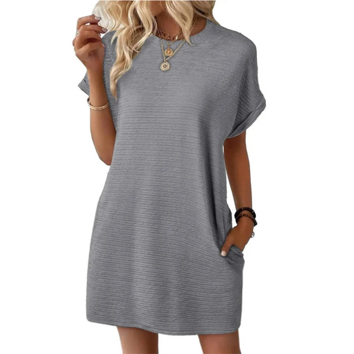 Annika | Casual Spring Dress with Round Neckline