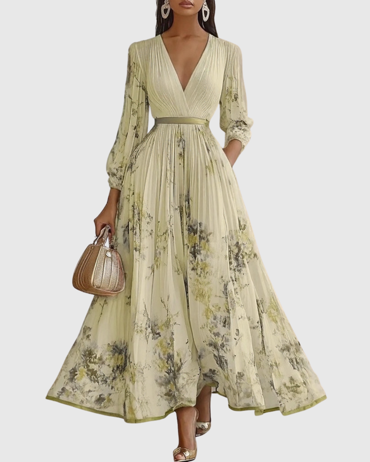 Rowella | Elegant Maxi Dress with Pleats