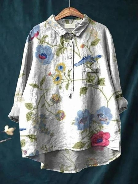 Amber | Blouse with Floral Pattern