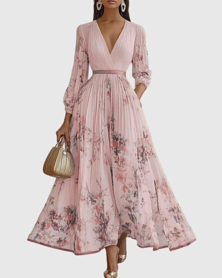 Rowella | Elegant Maxi Dress with Pleats