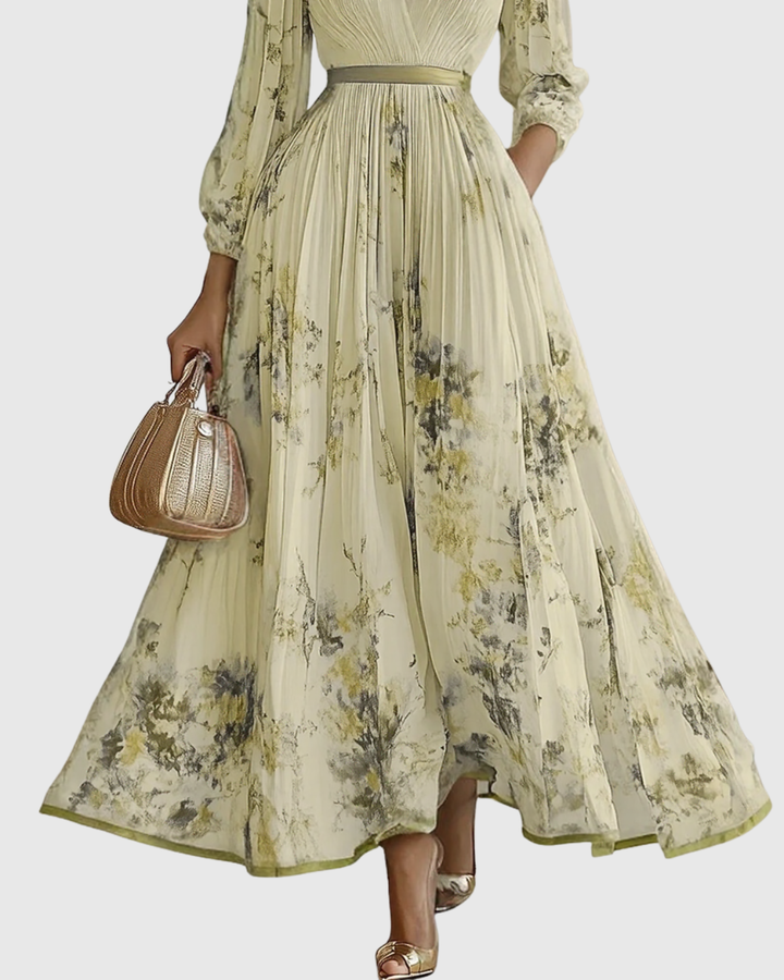 Rowella | Elegant Maxi Dress with Pleats