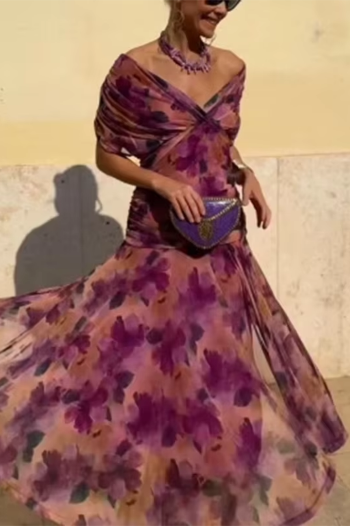 Rosamund | Elegant Maxi Dress for Formal Occasions with V-Neck