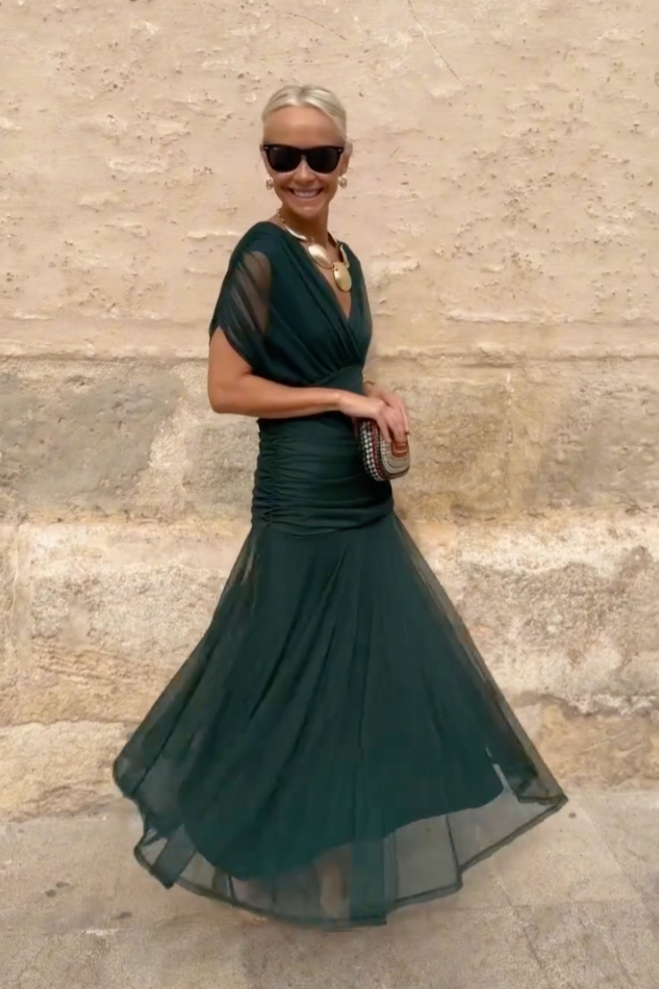 Rosamund | Elegant Maxi Dress for Formal Occasions with V-Neck