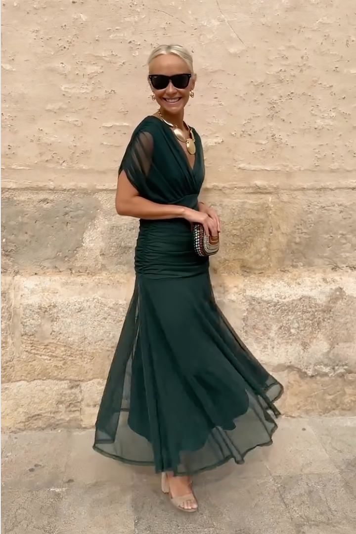 Rosamund | Elegant Maxi Dress for Formal Occasions with V-Neck