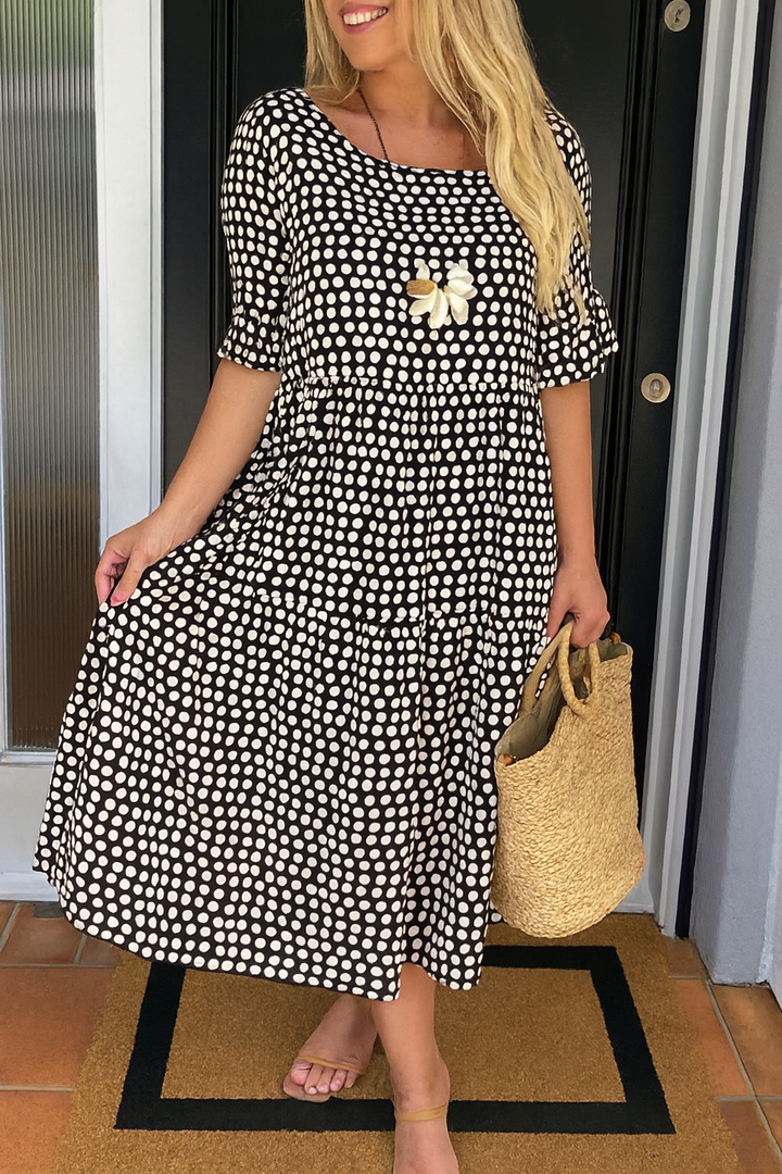 Zerelle | Midi Dress with Short Sleeves