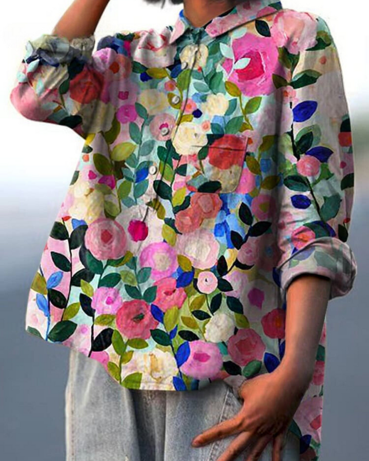 Amber | Blouse with Floral Pattern