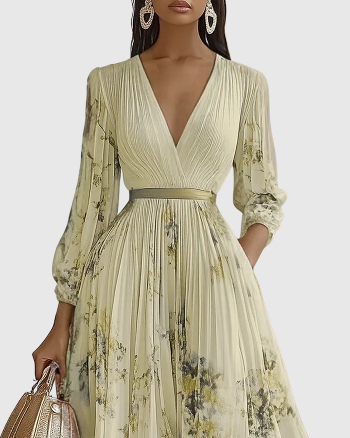 Rowella | Elegant Maxi Dress with Pleats
