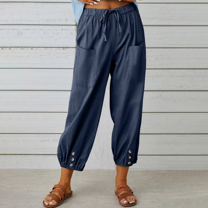 Lidia | Wide Women's Trousers Made from Cotton and Linen