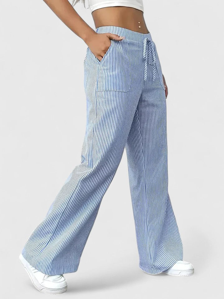 Birgit | Comfortable Wide Leg Trousers with Elegant Details