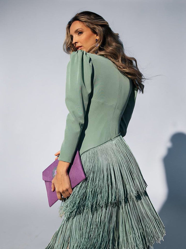 Sofia | Elegant Dress with Fringes
