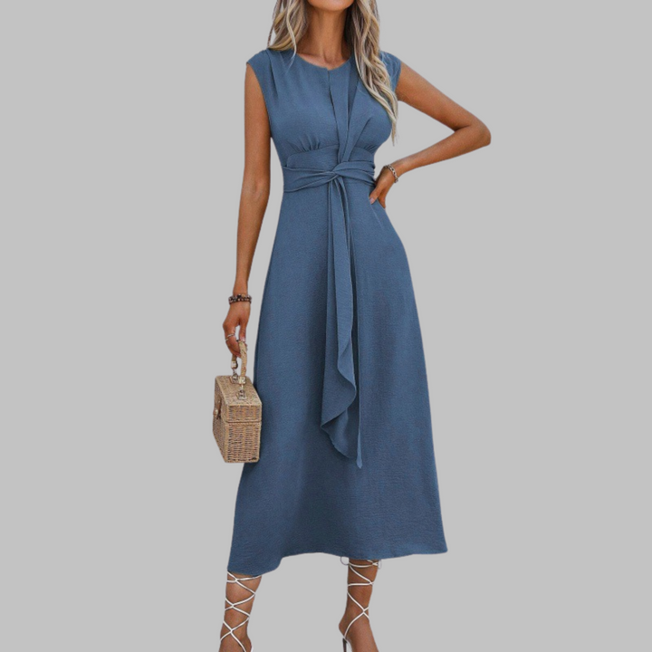 Reese | Elegant Sleeveless Round Neck Maxi Dress