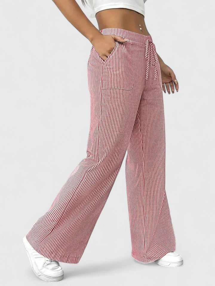 Birgit | Comfortable Wide Leg Trousers with Elegant Details