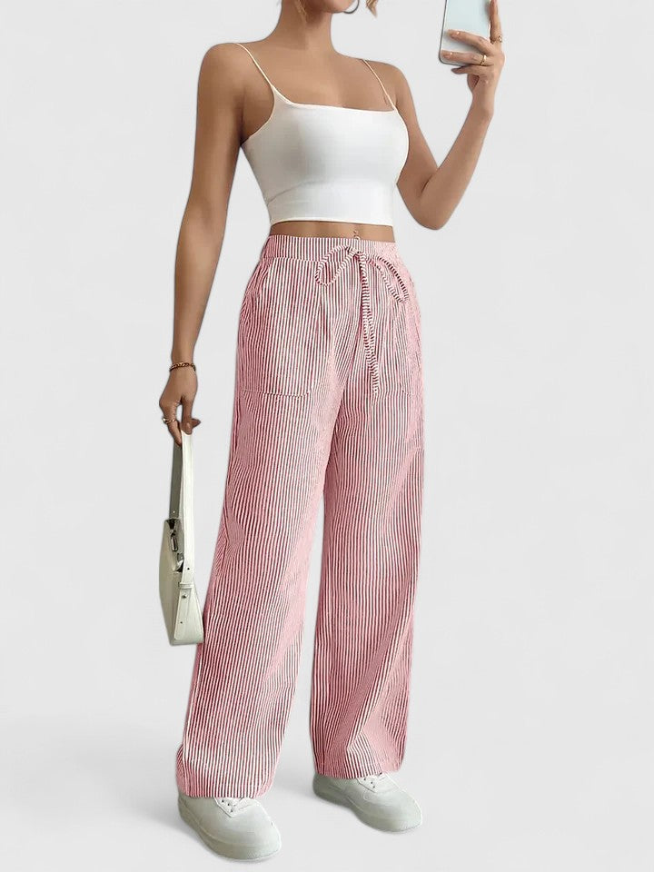 Birgit | Comfortable Wide Leg Trousers with Elegant Details