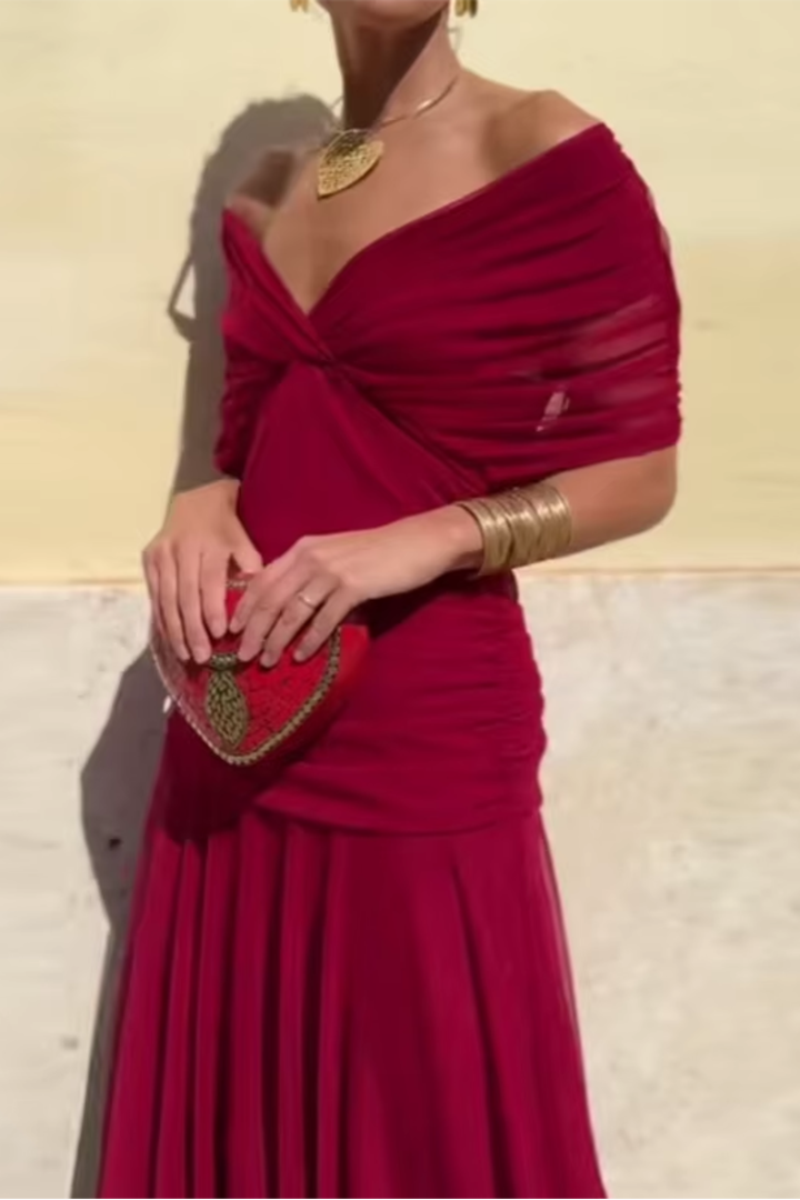 Rosamund | Elegant Maxi Dress for Formal Occasions with V-Neck