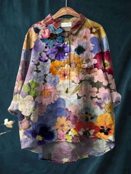 Amber | Blouse with Floral Pattern