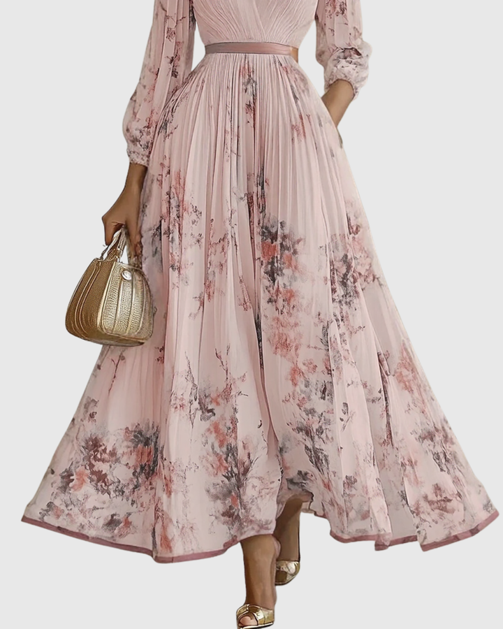 Rowella | Elegant Maxi Dress with Pleats