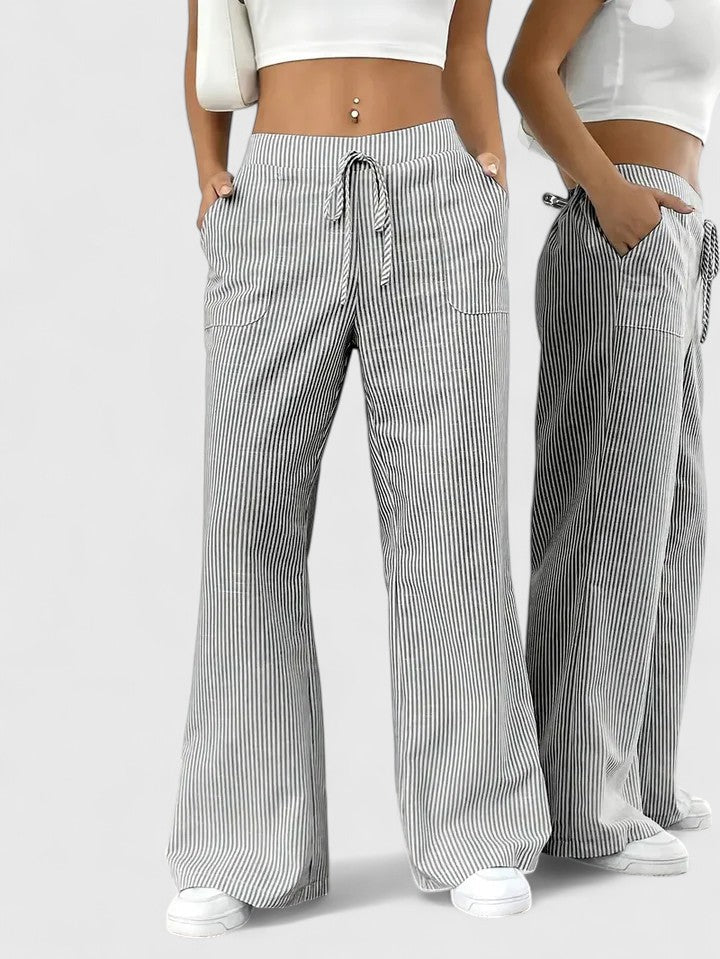 Birgit | Comfortable Wide Leg Trousers with Elegant Details