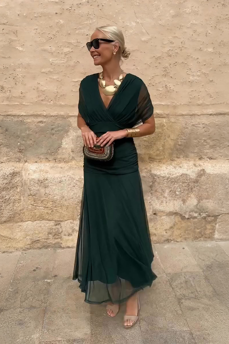 Rosamund | Elegant Maxi Dress for Formal Occasions with V-Neck