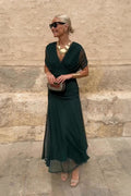 Rosamund | Elegant Maxi Dress for Formal Occasions with V-Neck