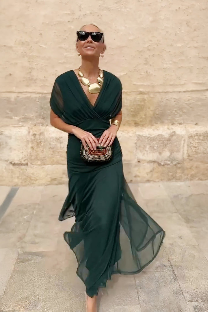 Rosamund | Elegant Maxi Dress for Formal Occasions with V-Neck