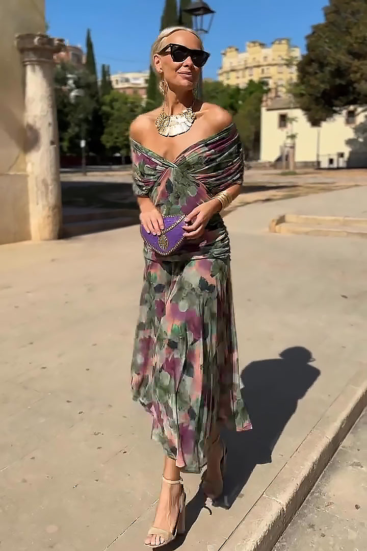 Rosamund | Elegant Maxi Dress for Formal Occasions with V-Neck