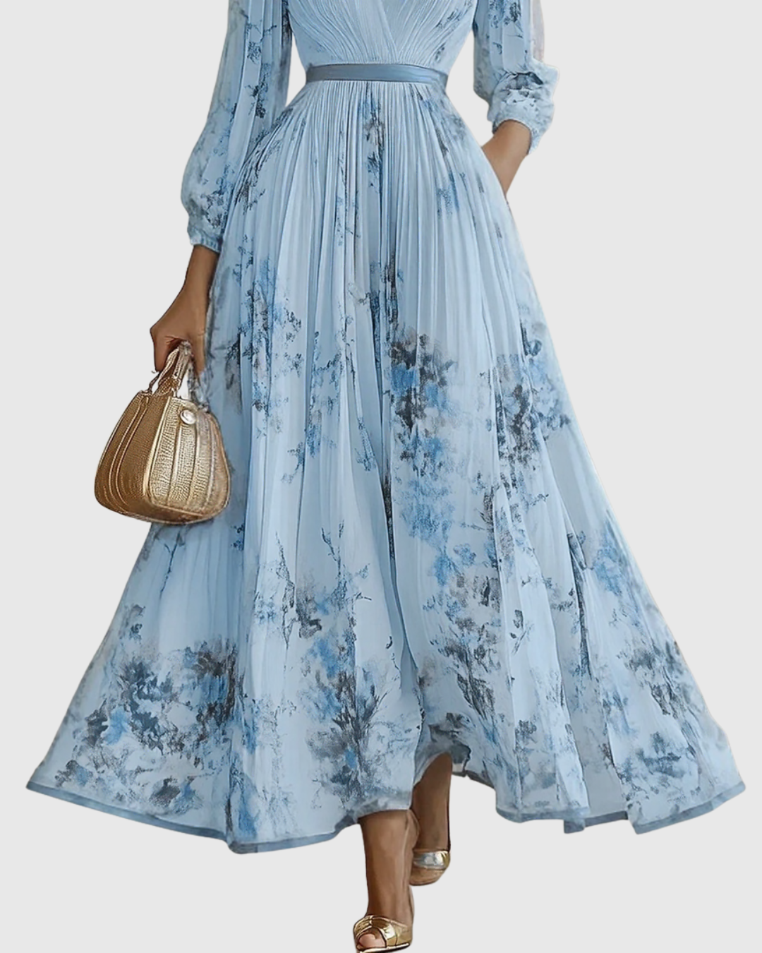 Rowella | Elegant Maxi Dress with Pleats