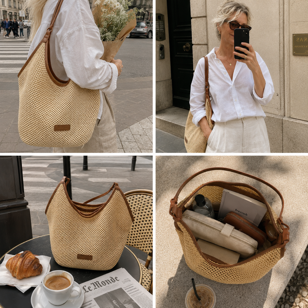 Nora | The Open Weave Hobo Bag