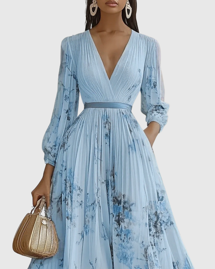 Rowella | Elegant Maxi Dress with Pleats