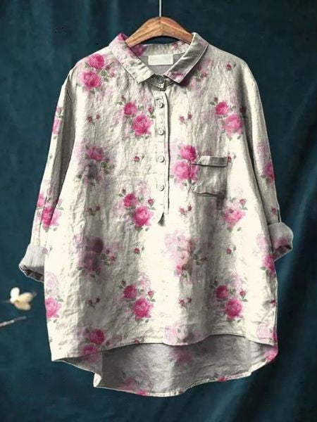 Amber | Blouse with Floral Pattern