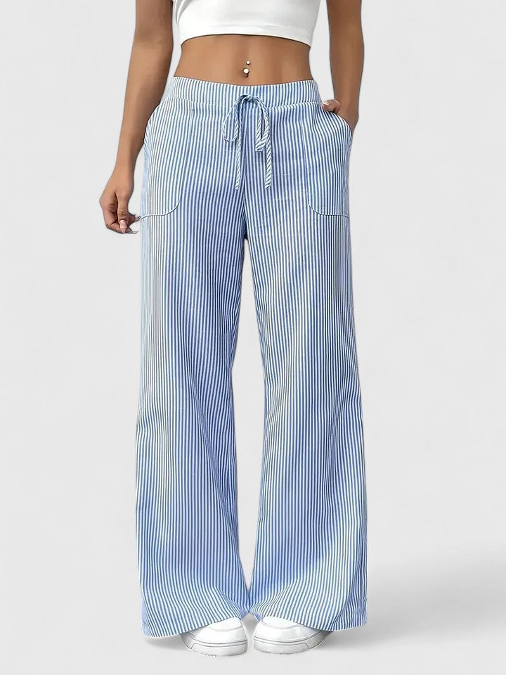 Birgit | Comfortable Wide Leg Trousers with Elegant Details