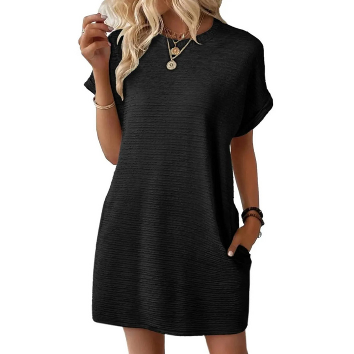 Annika | Casual Spring Dress with Round Neckline
