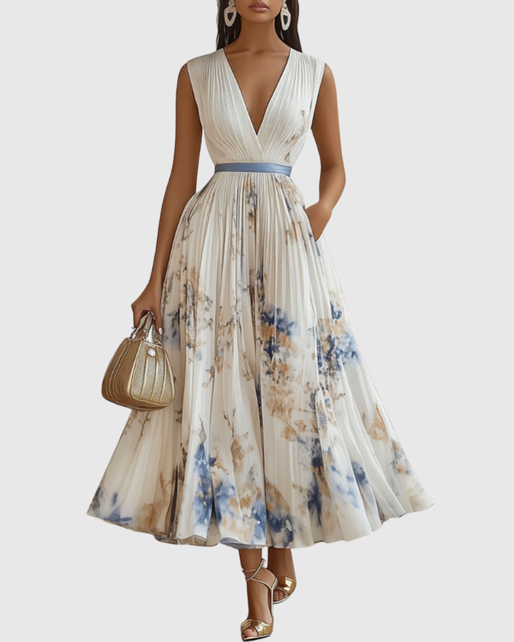 Rowella | Elegant Maxi Dress with Pleats