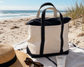 Mikay | Canvas Beach Tote Bag – Zip Tote