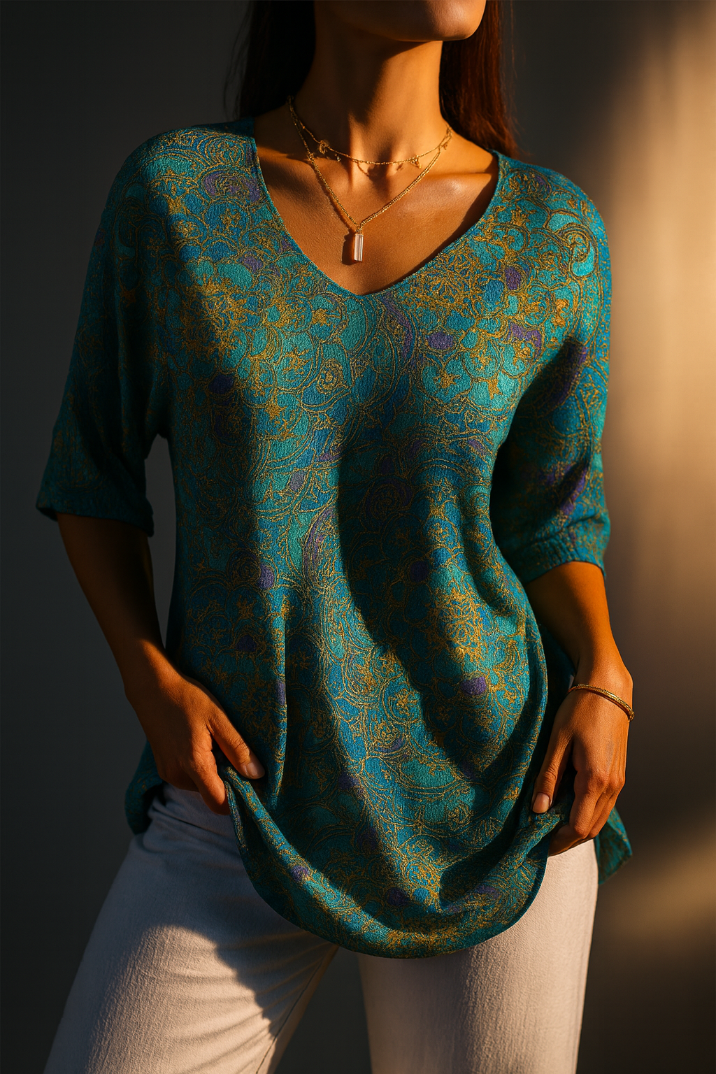 Renate | Casual Jumper with Retro Art Print