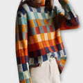 Erika | Patchwork Roll Neck Jumper