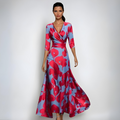 Hailey | Elegant Wrap Maxi Dress with Floral Print