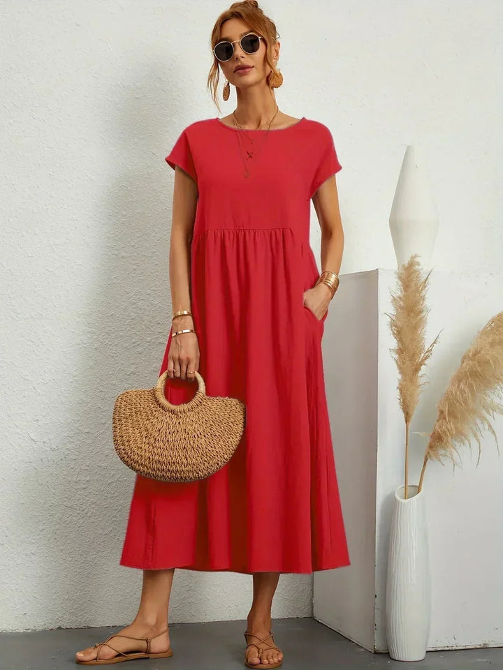 Evi | Flowing Midi Dress Timeless Elegance