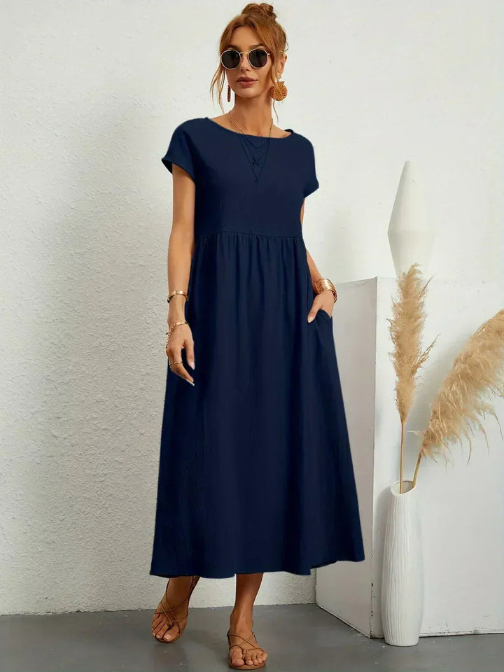 Evi | Flowing Midi Dress Timeless Elegance
