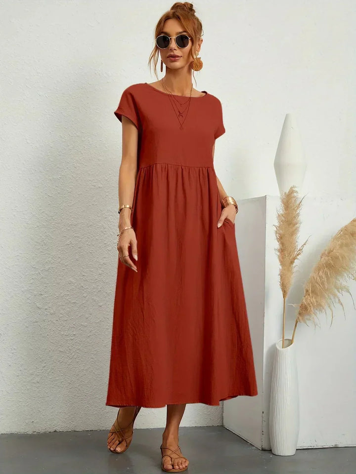 Evi | Flowing Midi Dress Timeless Elegance
