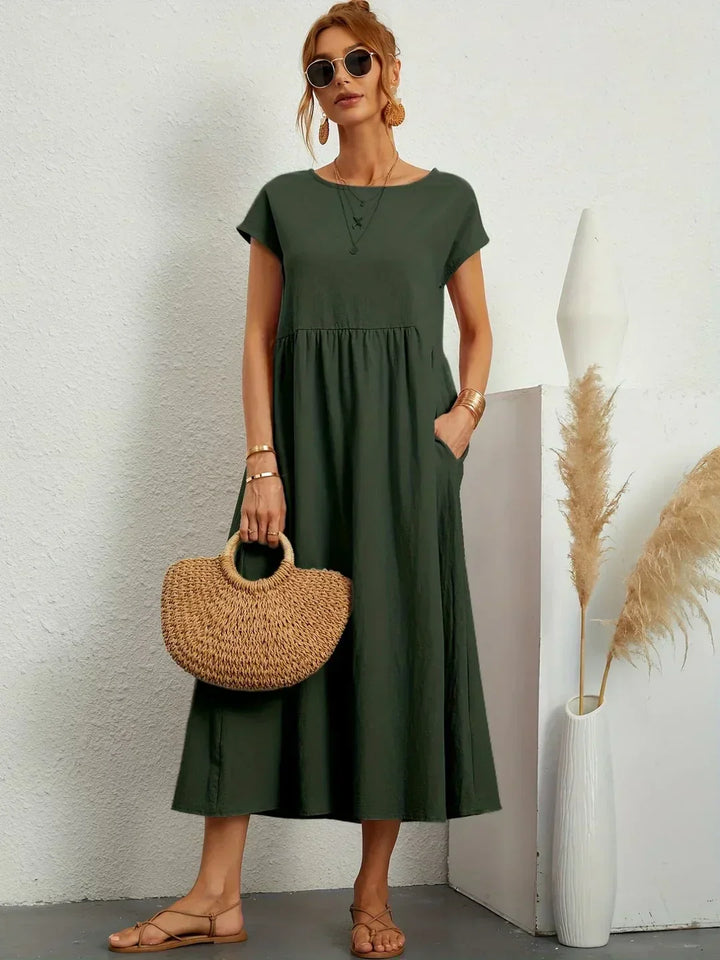 Evi | Flowing Midi Dress Timeless Elegance