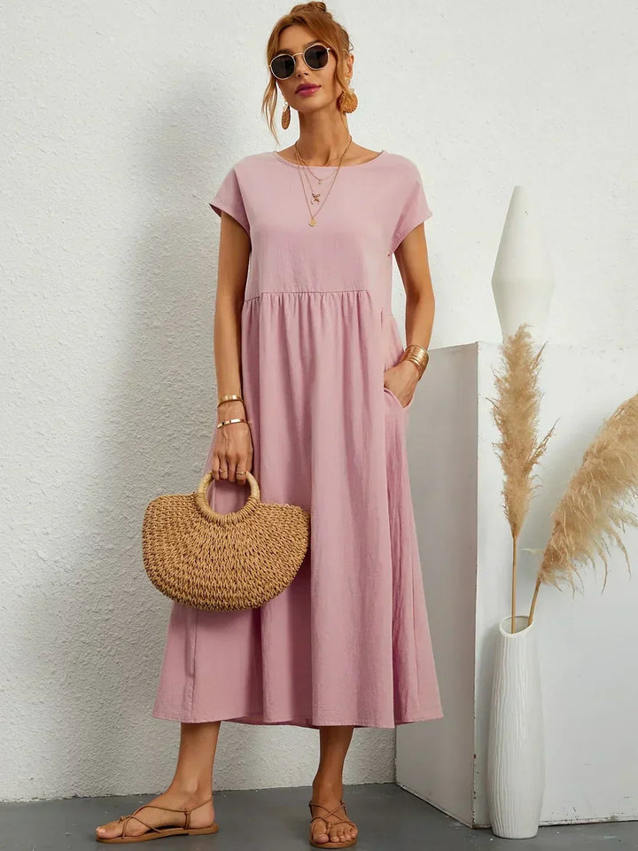 Evi | Flowing Midi Dress Timeless Elegance