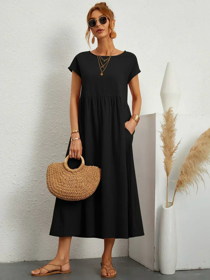 Evi | Flowing Midi Dress Timeless Elegance