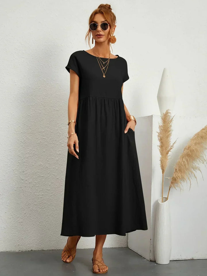 Evi | Flowing Midi Dress Timeless Elegance