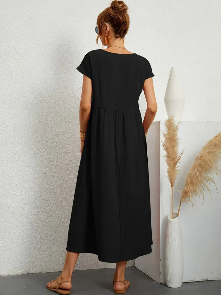 Evi | Flowing Midi Dress Timeless Elegance