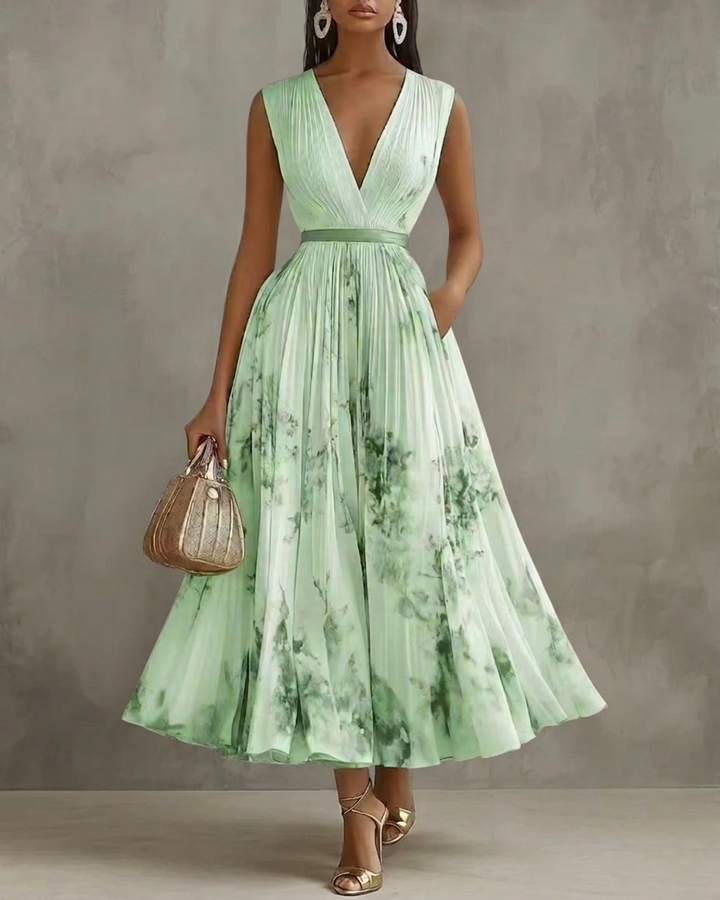 Rowella | Elegant Maxi Dress with Pleats